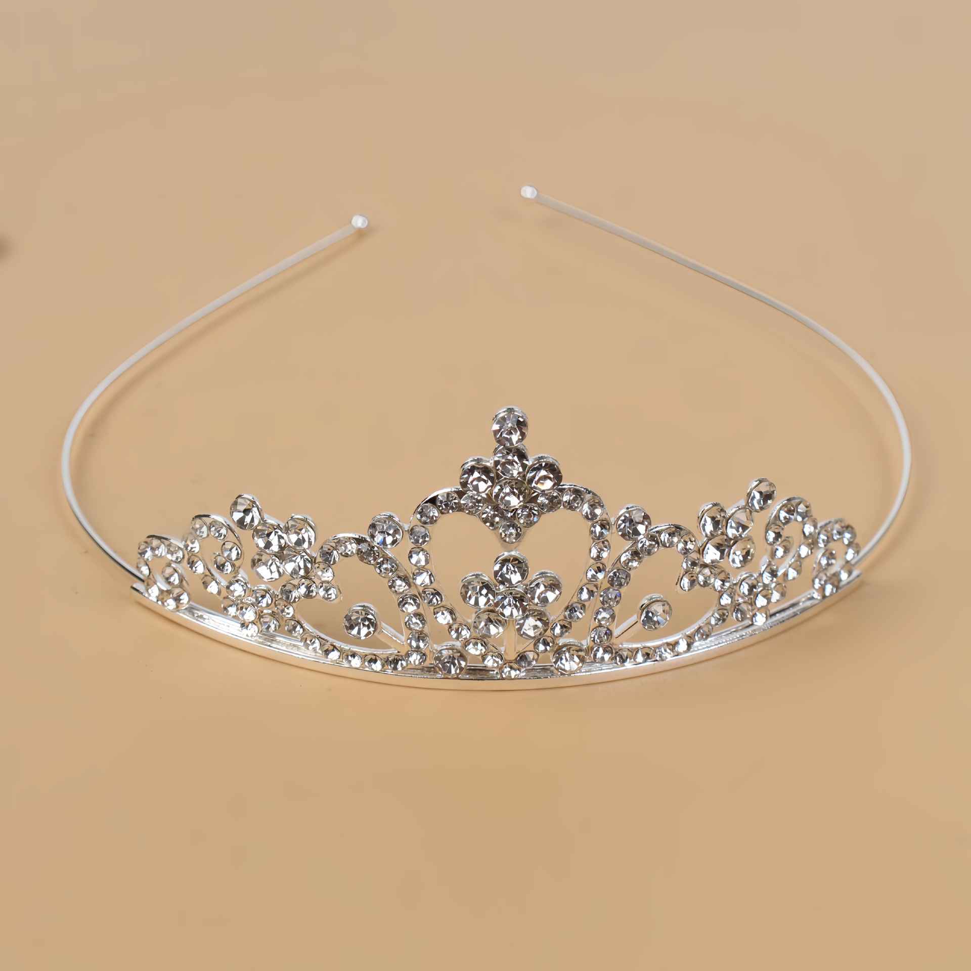 Princesa de cristal coreana corona de novia diamante de cristal anillo de cabello estudio de fotos accesorios para el cabello vestido de boda