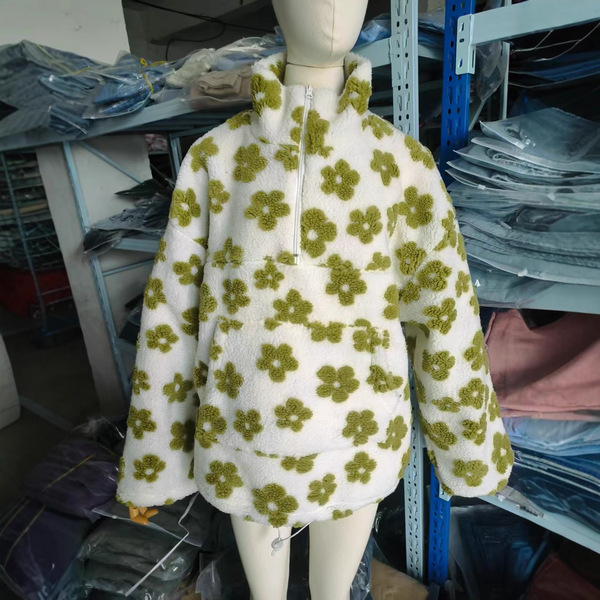 autumn fashionable sweatshirt with zipper