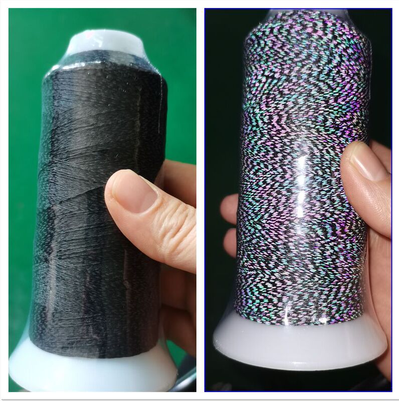 Factory polyester silk colorful magic color reflective yarn magic color reflective embroidery thread magic color reflective car stitching Factory polyester silk colorful magic color reflective yarn magic color reflective embroidery thread magic color reflective car stitching