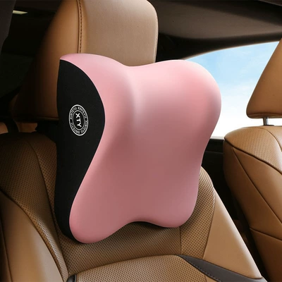 Headrest — Cushion, Car Lumbar Support, Memory - pink-headrest