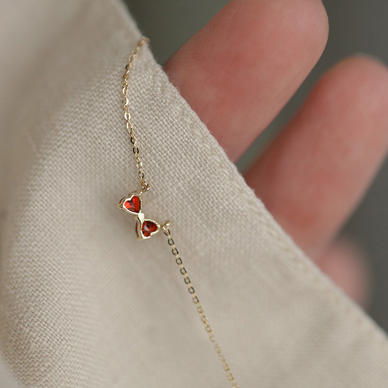 1 Piece Quantity 1 Piece 925 Sterling Silver Bow Knot 925 Sterling Silver Cable Chain Necklace