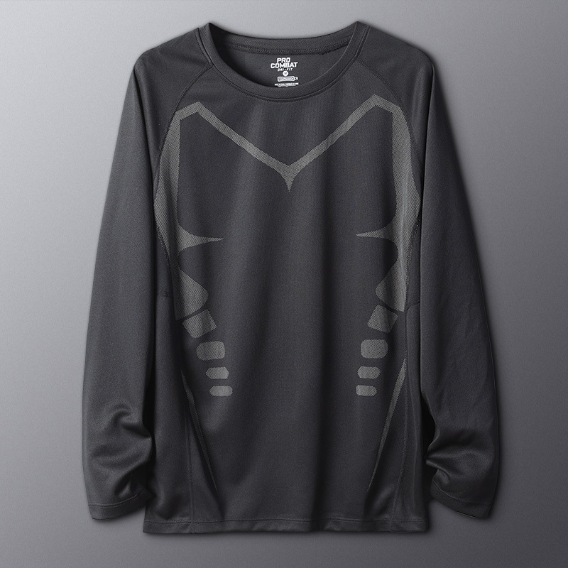 Ropa de fitness para hombres camisetas deportivas de manga larga primavera tiro base secado rápido camiseta de entrenamiento de carrera baloncesto suelto