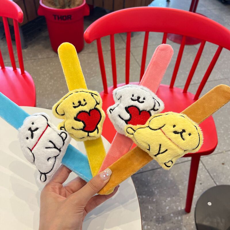 Line puppy plush decorative love doll bracelet cartoon white dog clap circle cute wrist band