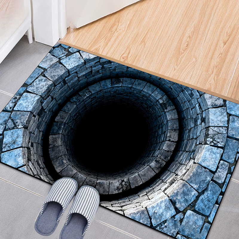 Decorative 3d Visual Anti-slip Rug For Bathroom And Kitchen Floor_voghion.com