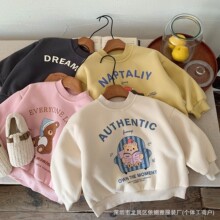 5元童装尾货清仓 秋冬加绒男女童圆领卫衣批发 9.9包邮一件代发