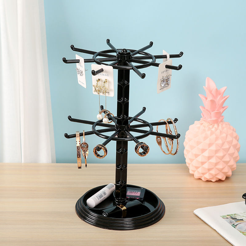 Multi-Layer Rotating Jewelry Rack, Earring Rack, Hanging Jewelry Headband Storage Rack, Cute Home Organizing Display Rack, Keychain