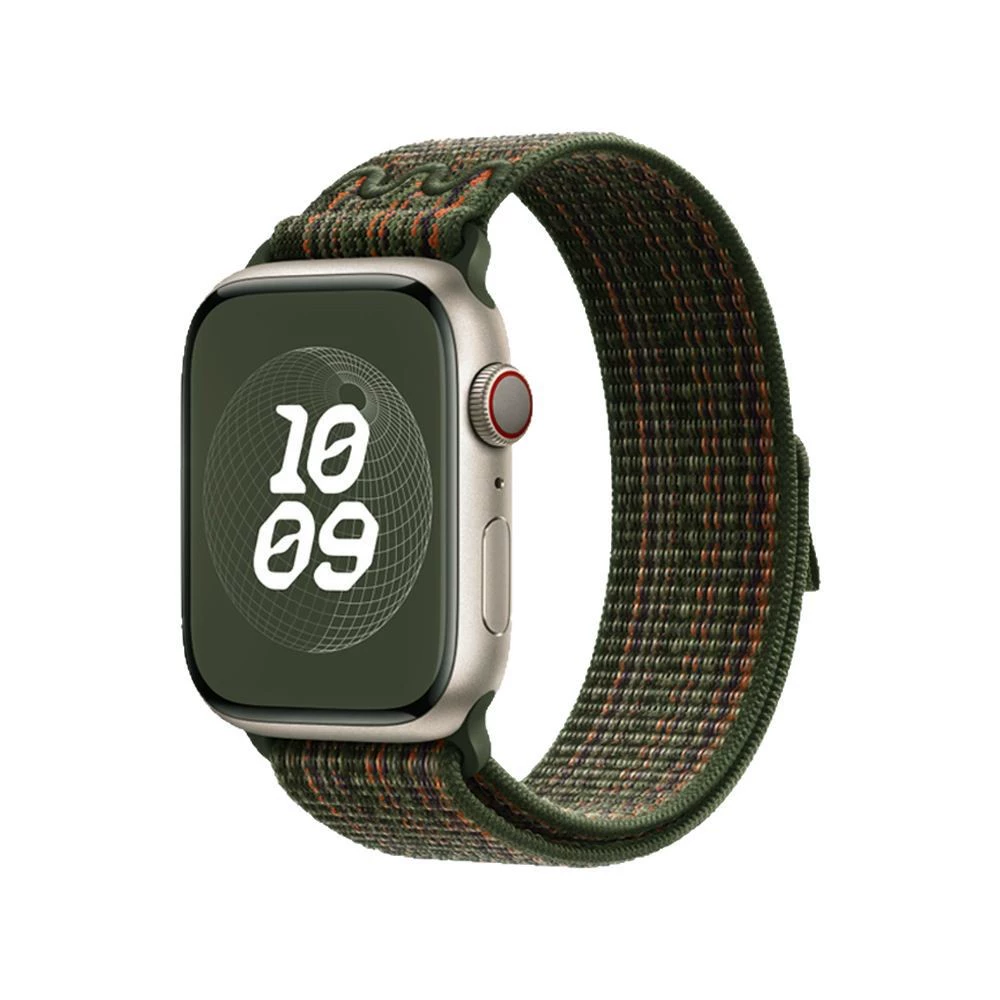 Плетёный нейлоновый браслет для часов (совместим с Apple, Nike), дышащий, размеры 20/22 мм для 38–49 мм