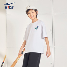 鸿星尔克儿童短袖T恤夏季男童运动速干透气中大童休闲上衣