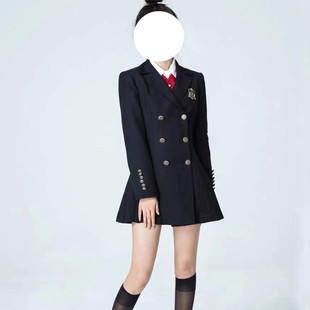 JK uniform small suit dress college style school uniform class uniform spring and autumn suit coat waist slim suit
