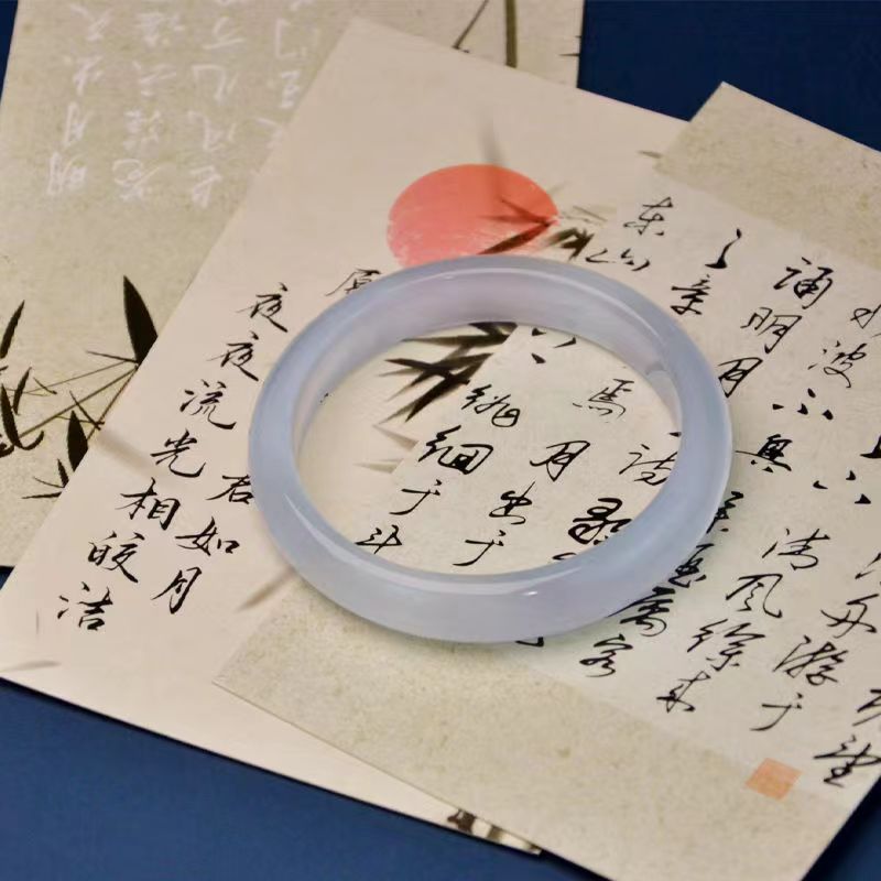 (2개) 고양이 눈 팔찌 화이트 아이스 고양이 눈 비취 팔찌 보석 여성 고양이 눈 효과 공주 팔찌 뷰티 팔찌