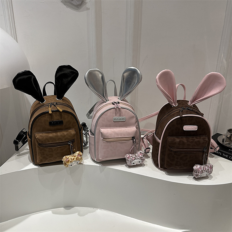 Viaje ligero mochila pequeña caricatura lindo orejas de conejo mochila para niños nueva mochila infantil