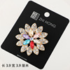 Advanced brooch, pin, elegant protective underware, metal accessory lapel pin, European style, high-quality style, flowered