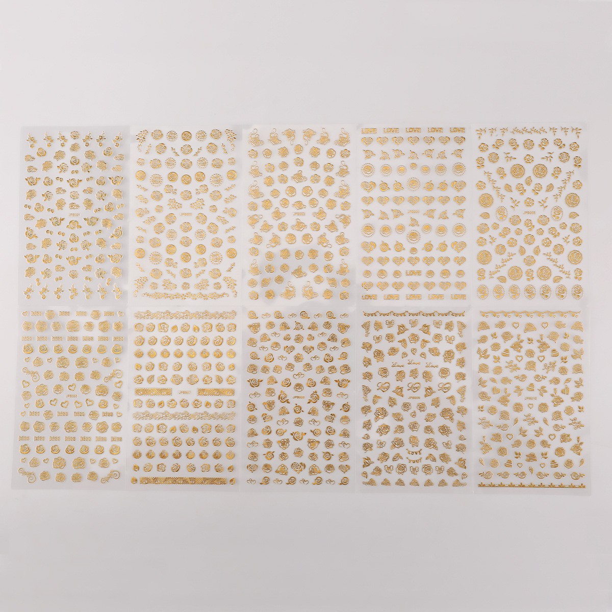 G41 골드 네일아트 스티커 1세트(10매)