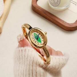 时尚新款浴缸手环形女表首饰手表时尚双用女士石英腕表