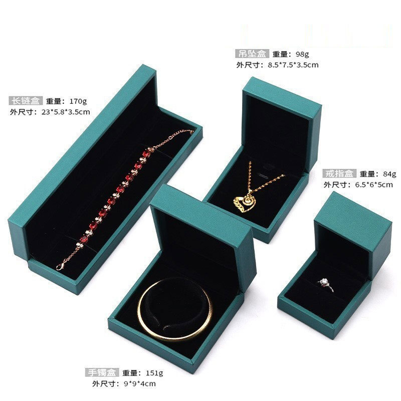 Caja de joyería de PU cepillado, exquisita caja para anillos, pendientes y colgantes, caja de embalaje para pulseras y collares al por mayor image 18