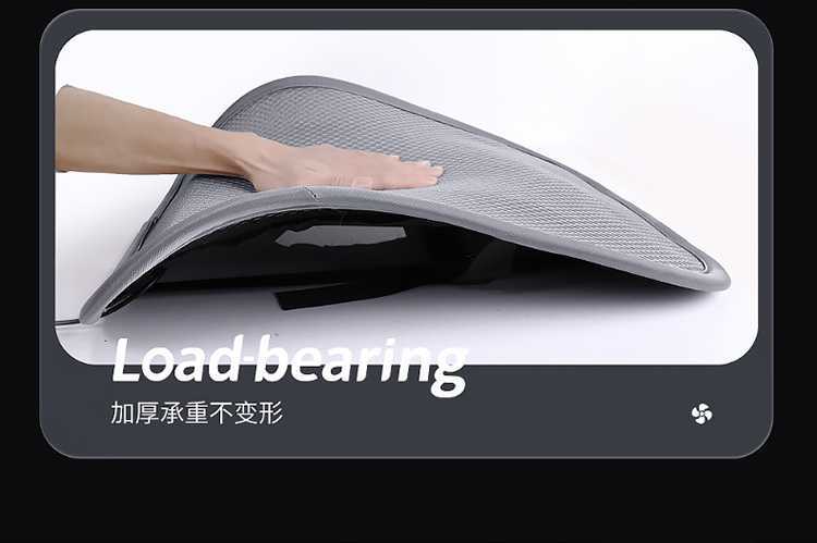Summer Lumbar Support Cooling USB Fan Backrest Cushion Office Waist Support with Three Adjustable Wind Speeds