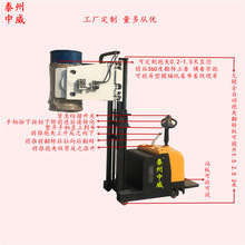 卖无腿全自动抱夹升高翻转车纸卷冰霜夹抱旋转机电瓶液压堆高机