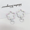 White (flower rotating spring buckle)