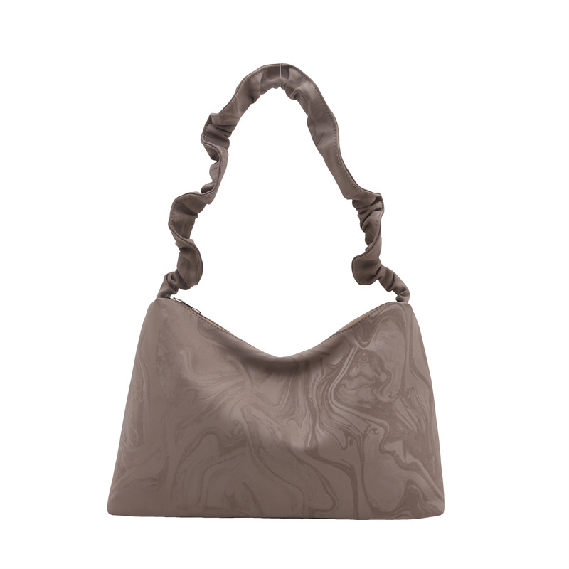 Bolso de axila plisado de moda coreana bolso femenino 2025 primavera nuevo bolso de almohada simple nuevo bolso de mensajero de hombro chino