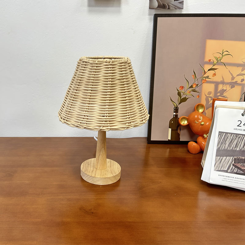 País de América del estilo retro lámpara de mesa de bambú dormitorio sala de estar habitación de hotel lámpara de mesa decorativa