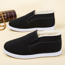 冬季男士老北京布鞋高帮加绒加厚中老年棉鞋防滑耐磨保暖劳保鞋