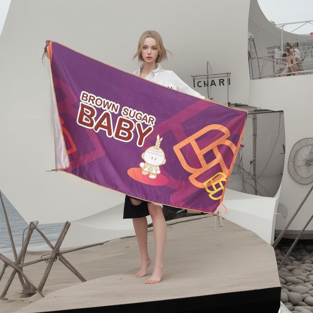 그라데이션 퍼플 슈가바오 공동브랜드 (양면벨벳+단면인쇄)