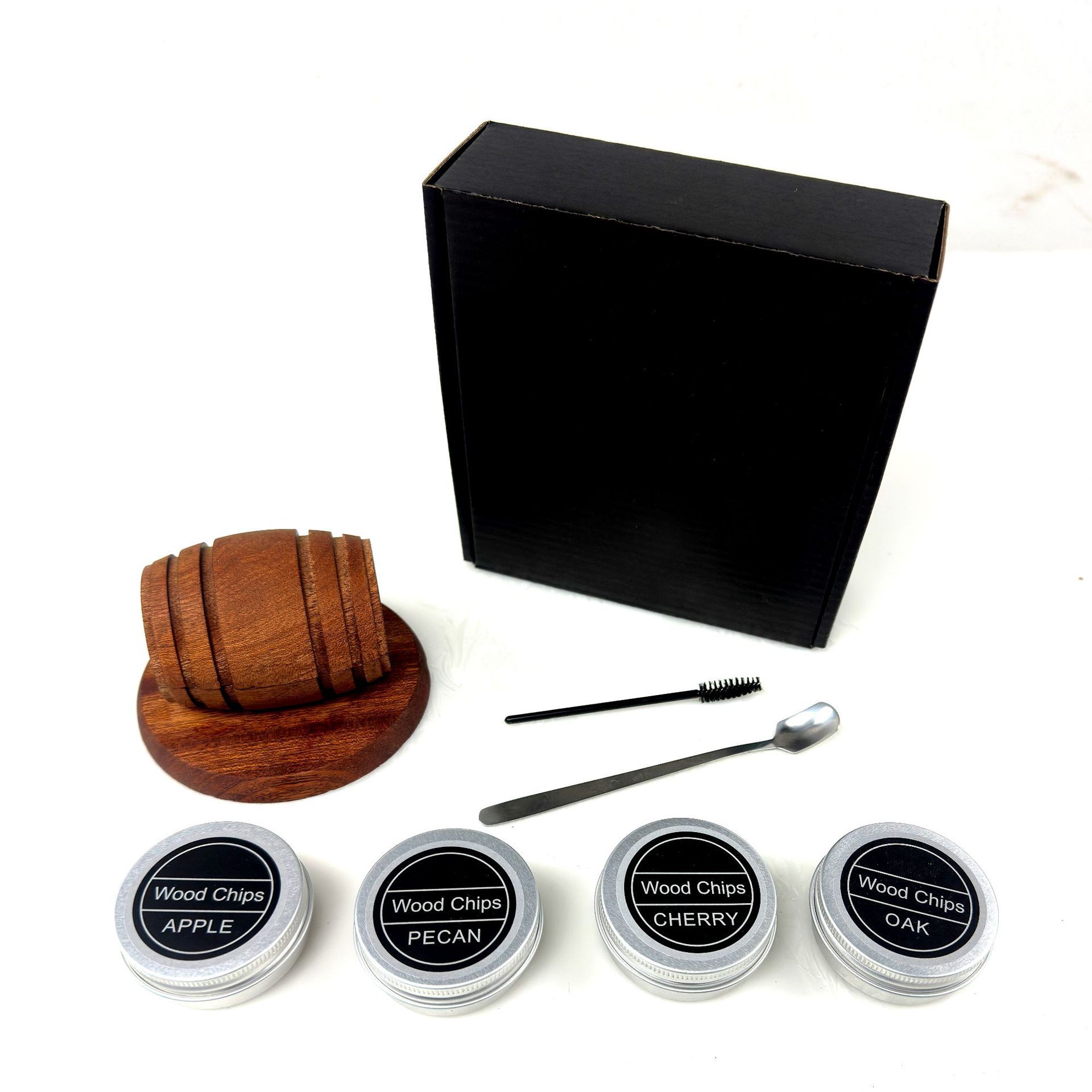 Coctel de madera fumigador hexagonal disco volador barra de cocina herramientas fumigantes fumigantes cubierta de madera