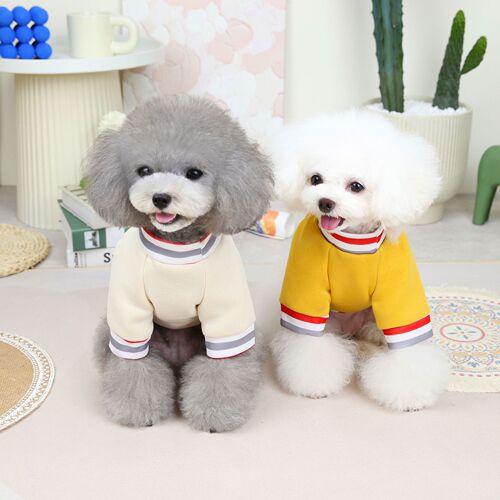 Baseball Boy Sweatshirt Autumn and Winter Dog Clothing French Teddy Pet Warming Supplies Wholesale