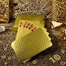 I 12129 Gold foil plaid frosted poker cards �𲭸���ĥɰ����