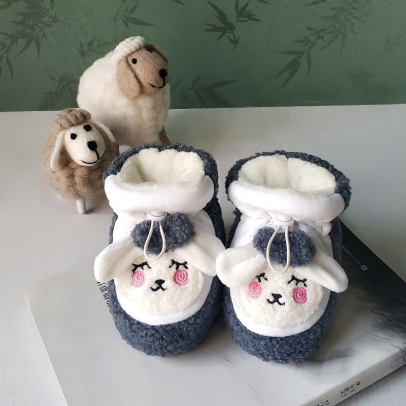 Newborn Cotton-padded shoes winter 0-1 men and women baby prewalker  soft sole Plush thickening Baby 9