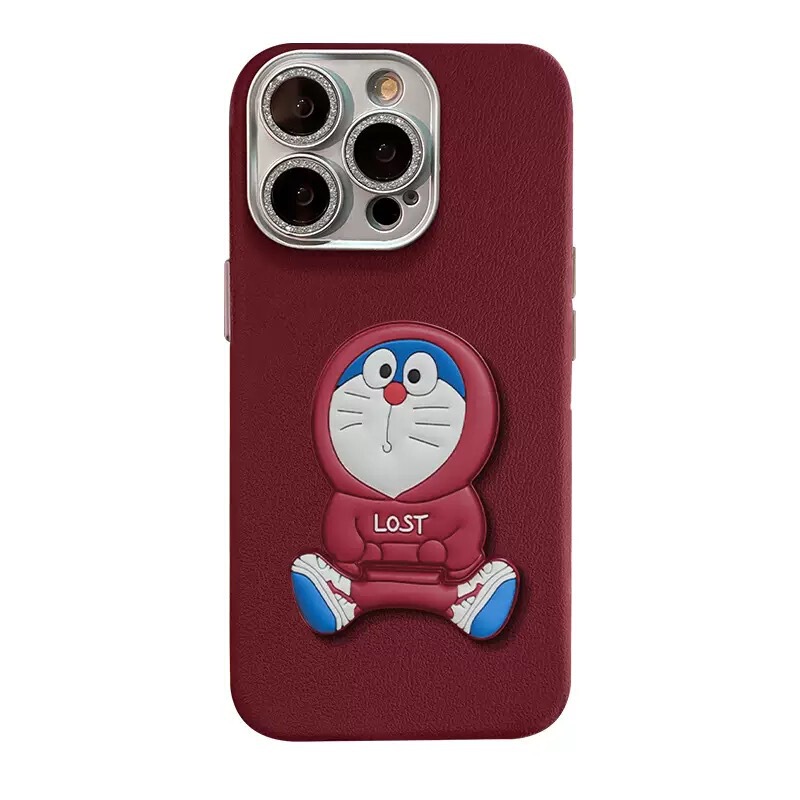 Japanese Anime Cute Doraemon Stand Suitable for Apple 16Pro Creative Back Sticker Desktop Lazy Mobile Phone Stand