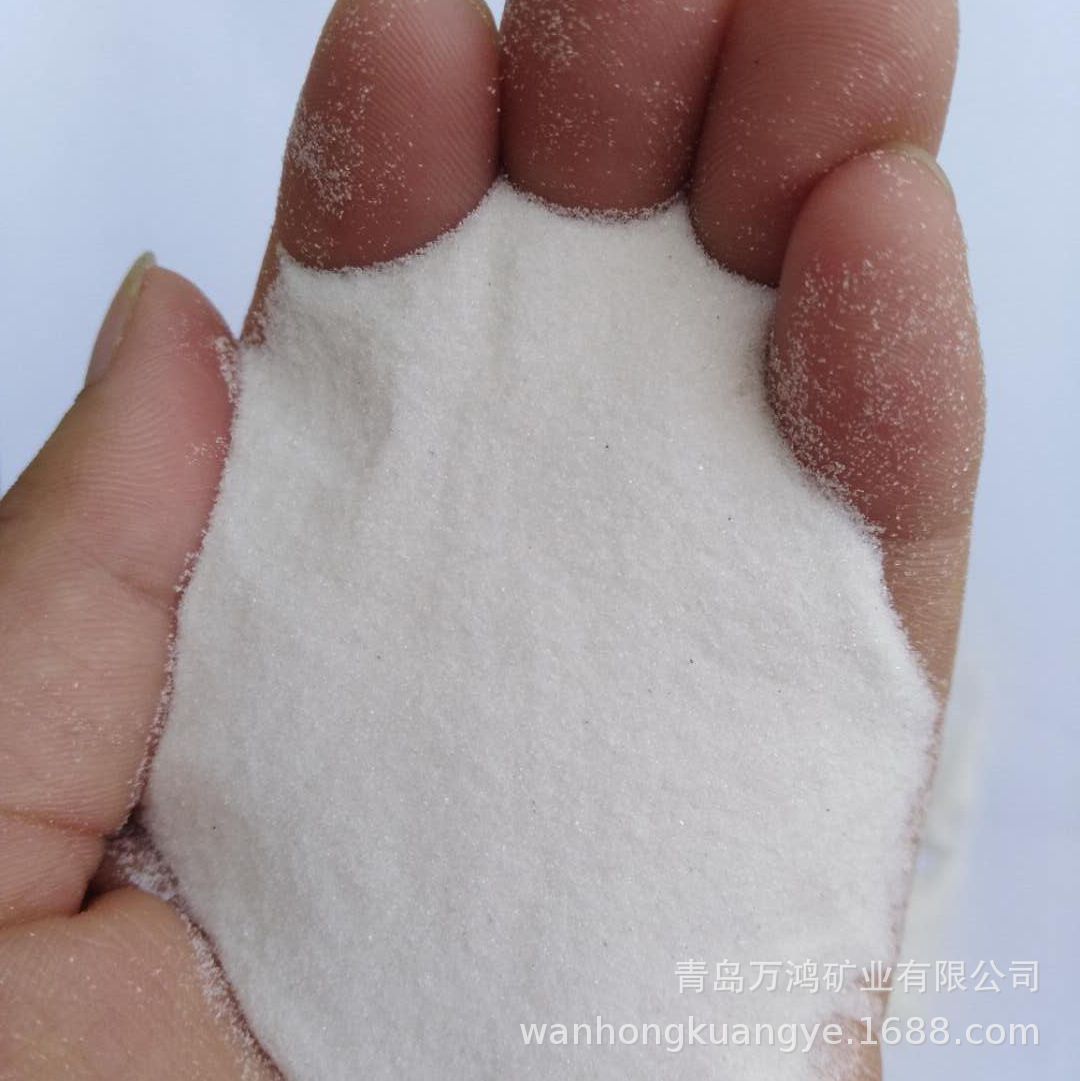 青岛厂家石英砂硅砂雪花白石英砂80-120目真石漆用石英粉