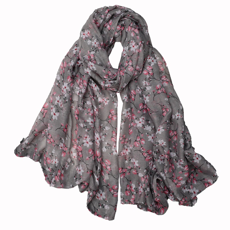 Elegant rectangular light and thin soft scarf
