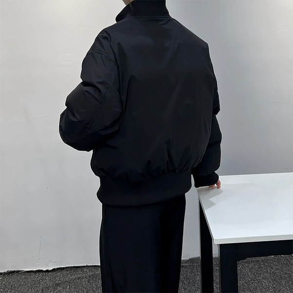 Short men's demi-season down jacket