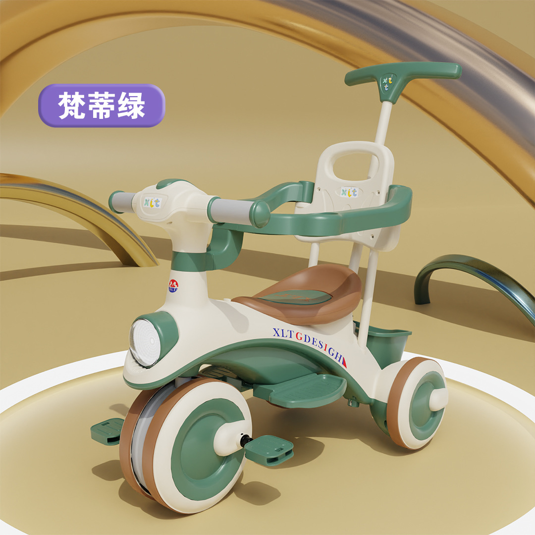 Triciclo para niños, bicicleta 1-2-3 a 6 años, bicicleta de pedales para niños, cochecito para bebés, cochecito para bebés