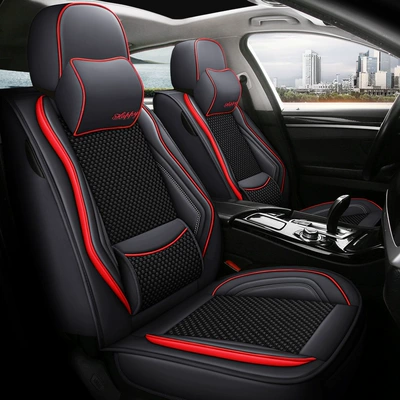 25 Years New Model Full Leather Ice Silk Solid Waist Universal Car Seat Cushion for All Seasons Wholesale Dropshipping