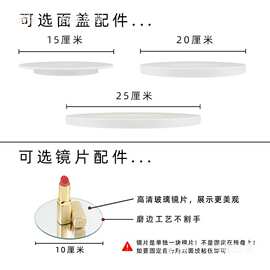 加盖款电动旋转展示转盘直播手办视频摄影自动展览台模型底座