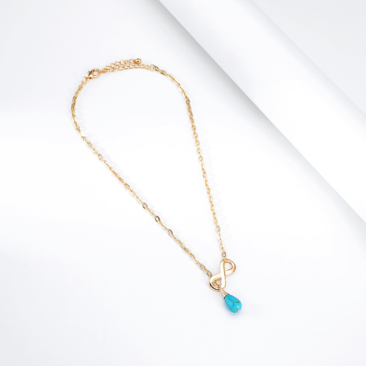 Fashion Turquoise Pendant Necklace display picture 4