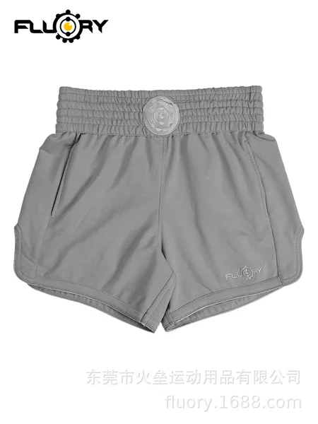 FLUORY Fire Boxing Shorts Muay Thai Shorts Training Clothing Fighting Pants Sports Casual Sanda Pants for Men and Women