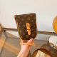 Exquisite Mobile Phone Bag Women's 2025 New High-end Printed Shoulder Bag Retro Joker Small Square Bag Trendy Crossbody Bag