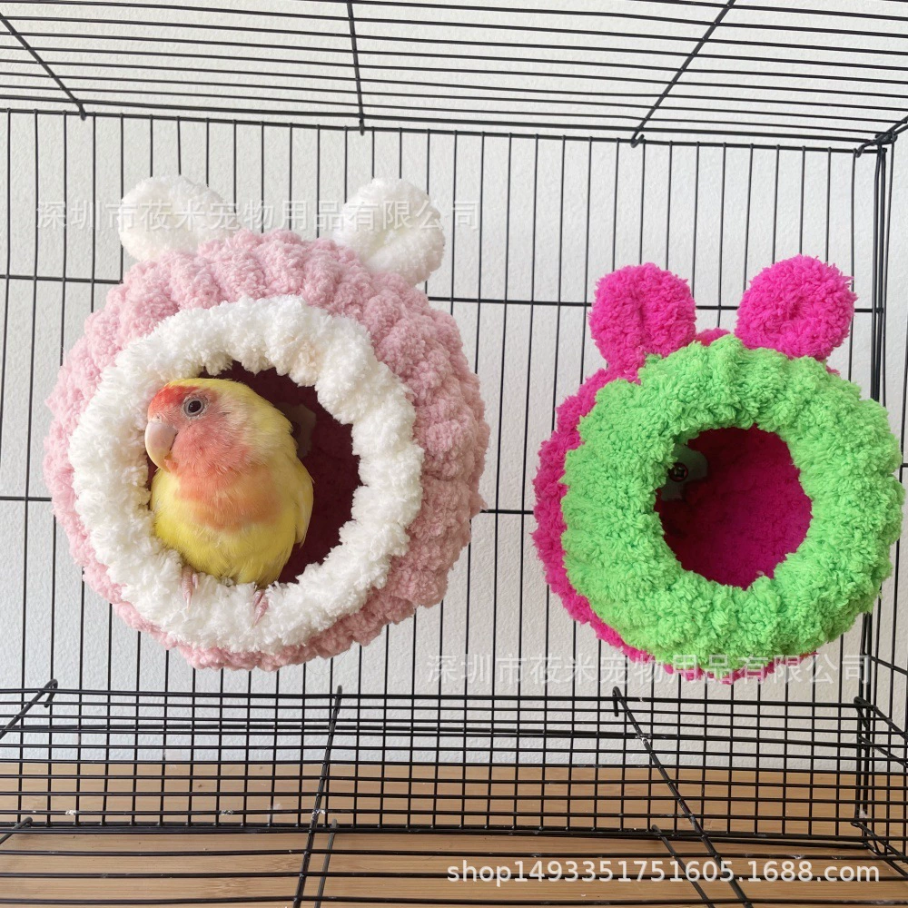 Попугай теплая птичье гнездо тигровая шкура утолщает плюшевое гнездо