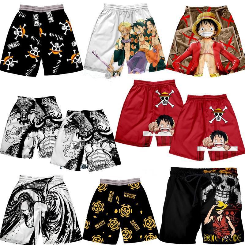 One Piece King of the Sea with the same five shorts couples beach summer surfing 3D digital printing leisure vacation pants