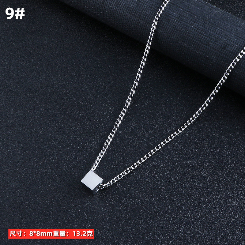 Hombres collar de titanio joyería acero aleación personalizada colgante ins hip hop calle suéter largo cadena accesorios colgantes