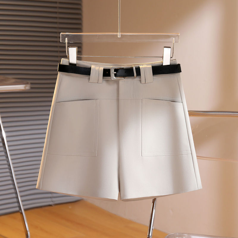 Fashion Suit Shorts for Women 2025 Spring and Autumn New High-Waisted Casual A-Line Wide-Leg Pants Versatile Slimming Outerwear Boot Shorts