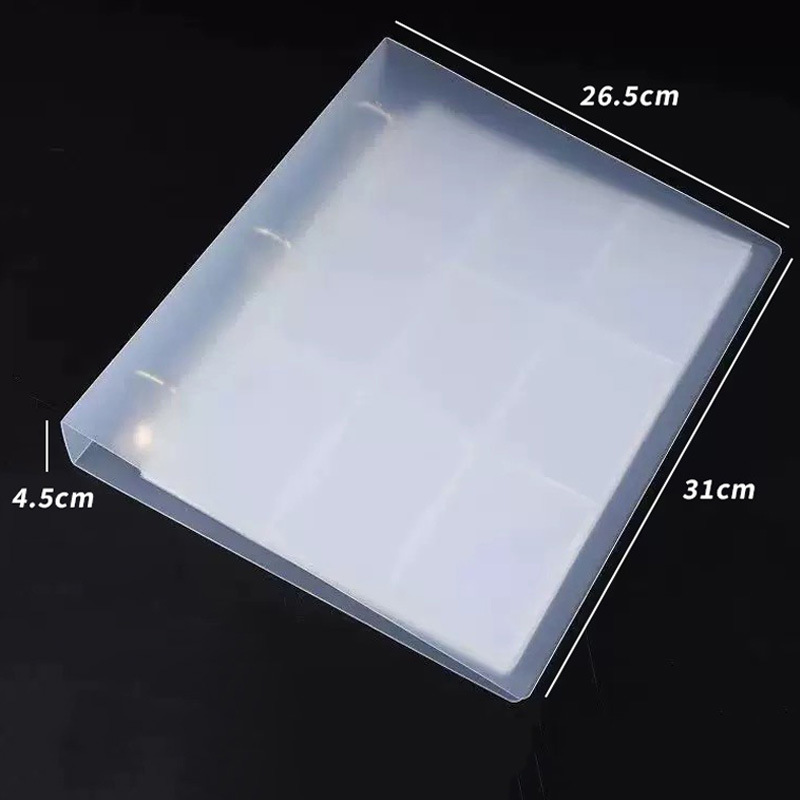In-Stock 3-Hole D-Ring A4 File Folder Transparent Frosted Plastic Binder Collection Book Cover Card Album Photo Storage Book In-Stock 3-Hole D-Ring A4 File Folder Transparent Frosted Plastic Binder Collection Book Cover Card Album Photo Storage Book