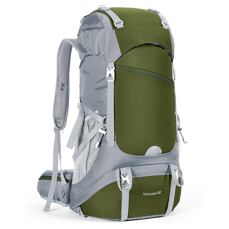 50L 登山バッグ大容量多機能キャンプトラベルバッグ防水バックパックアウトドアハイキングバックパッククロスボーダー|undefined