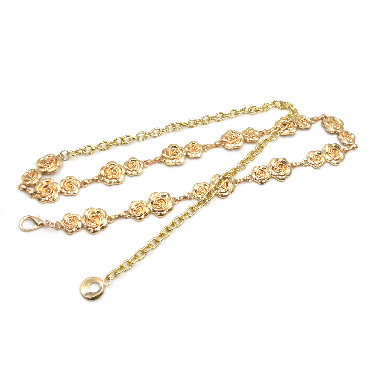 Amazon popular cintura cadena de las mujeres de metal rosa cadena costura cinturón vestido bikini decoración moda lote