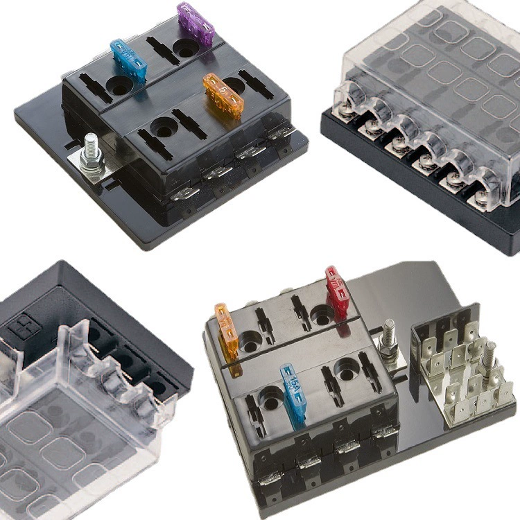 Трансграничная хит продаж Автомобильный Средний 202-06 Вт 8 Road 10 Road 12 дорожный блок предохранителей Модифицированная высокотемпературная прозрачная крышка