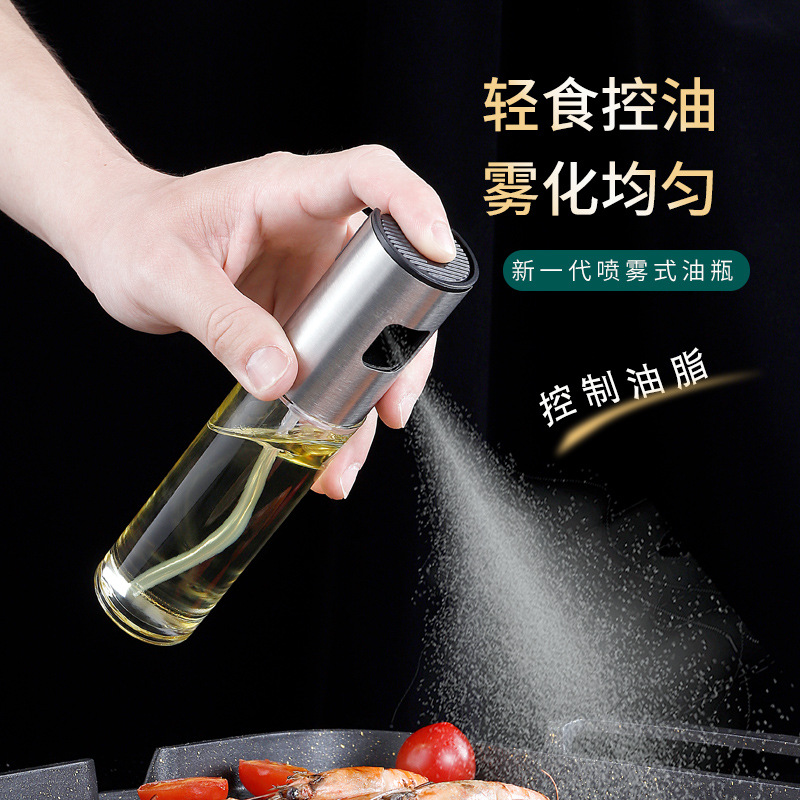 Pulverizador de Aceite para Cocina 304 de Acero Inoxidable y Vidrio a Prueba de Fugas para Cocina y Barbacoa