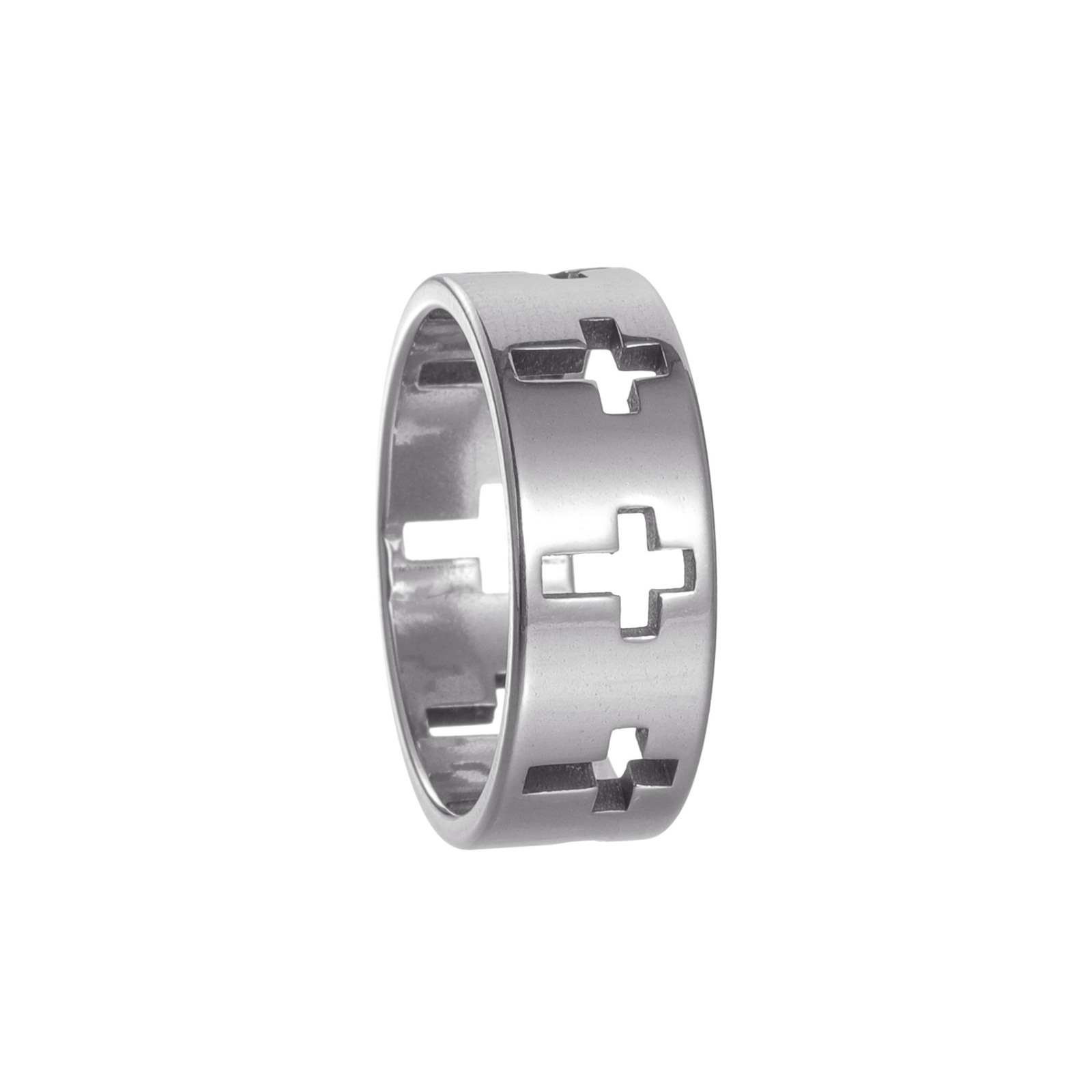 Men's Gender Retro Solid Color Titanium Steel Plating Men's Rings Men Band Rings